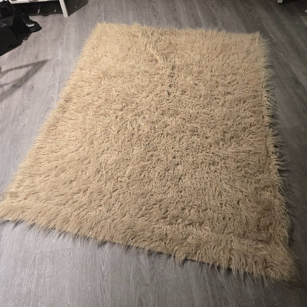 Project 62 Shaggy Beige Rug 4ft x 5ft